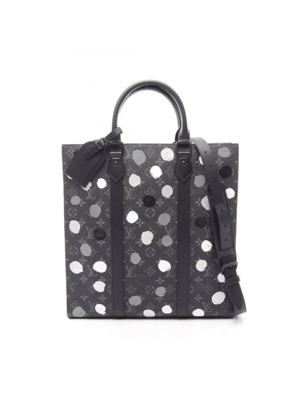 Louis Vuitton Tote Bag Yayoi Kusama 2-Way Canvas Leather LV Yk Sac Plat